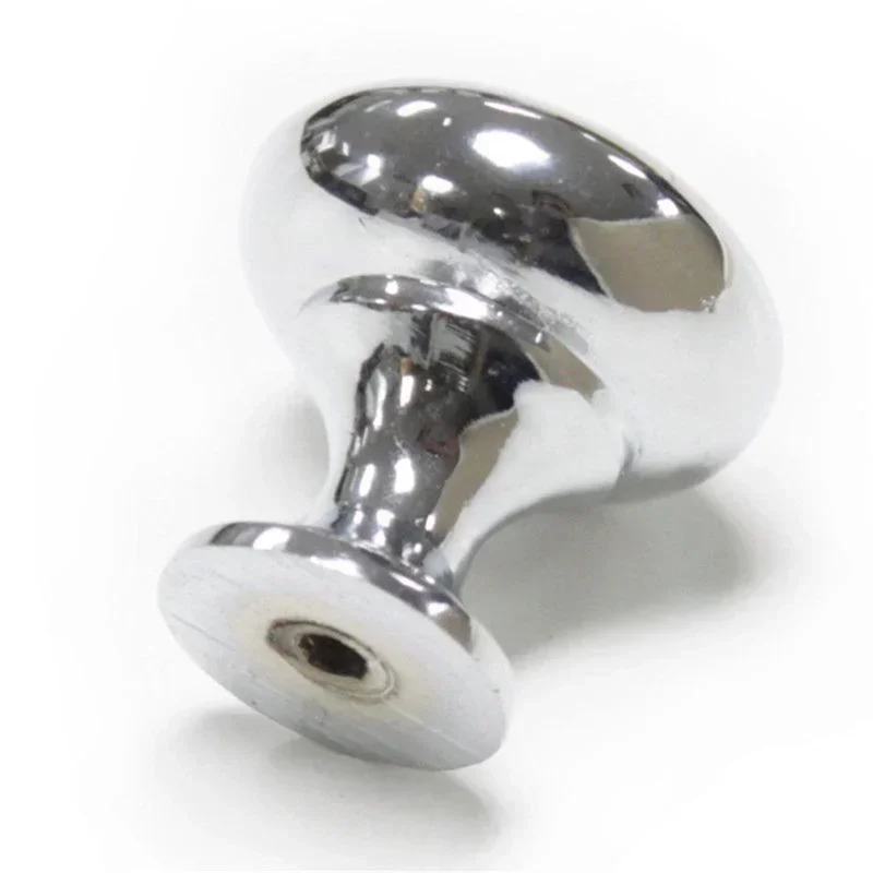 1/2Pcs Chrome Metal Door Knobs Drawer Wardrobe Kitchen Cupboard Handles Silver Furniture Accessories Door Handles Interior Doors