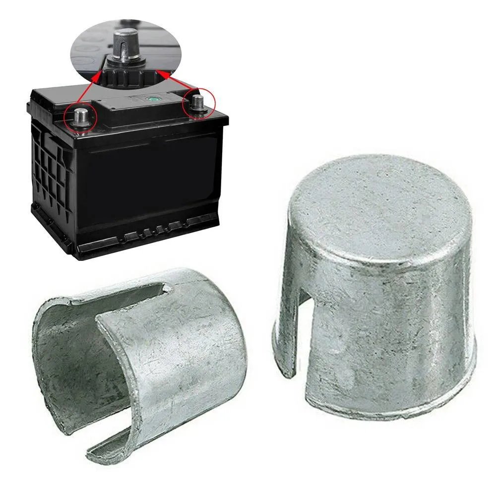 2 Pairs Battery Negative Terminal Adapter Positive Post Shim Lead Converters