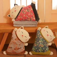 Cute Kawaii Fortune Cat Throw Pillow Blanket Dual Use Sofa Backrest Throw Pillow Office Car Seat Waist Protector Cushion Pillow 1