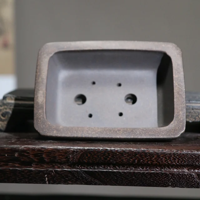 Kerámia Téglalap Bonsai Pot Hagyomány Cina Pozsgás Növények Kert Dekoráció - Image 3
