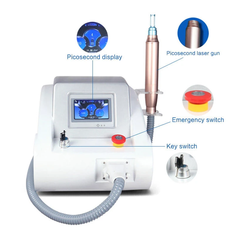 

Factory Price Picosecond 755/1064/532 Pico Laser Skin Whitening/Cleaning Tattoo/Freckle Removal Beauty Skincare Health Machine