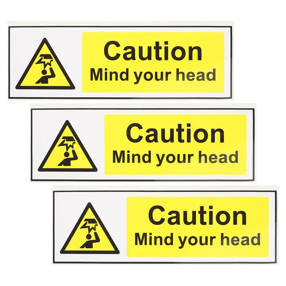 

3pcs Watch Your Head Signs Self Adhesive Low Ceiling Sign Low Overhead Clearance Warning Sign
