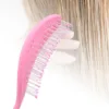 Manufacturers direct hollow back comb oval comb circular bead head non-skin curved row comb household multi-functional hair comb 1