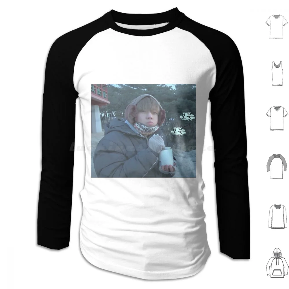 Grubby Taehyung Meme Felpe Con Cappuccio Manica Lunga Taehyung Tae V V Bon K Pop Kpop Meme Grubby Taehyung Taehyung Meme V Meme