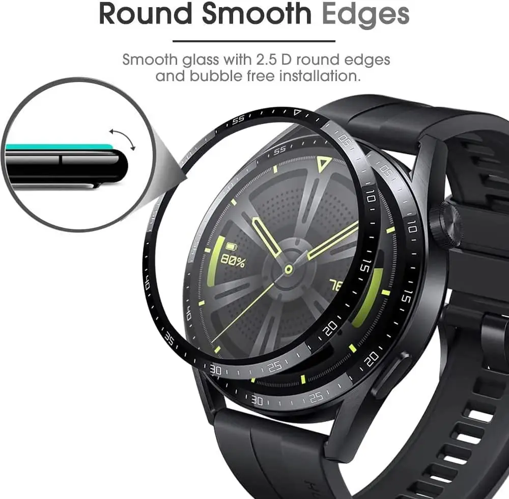 Premium Soft Glass Screen Protector and Straps for Smart Watches - Huawei Watch GT Series
