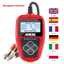 High - Performance Automotive Battery Tester and Analyzer with Load Diagnostic Tools (European version)