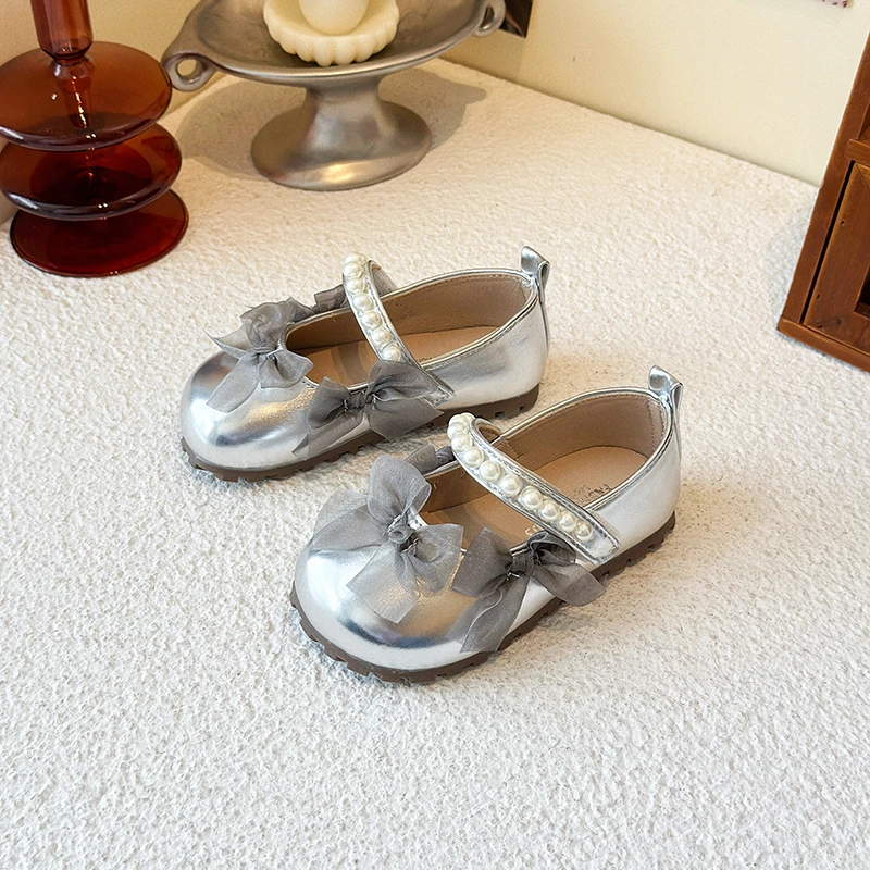 Leather Kids Ballet Flat Shoes for Girls