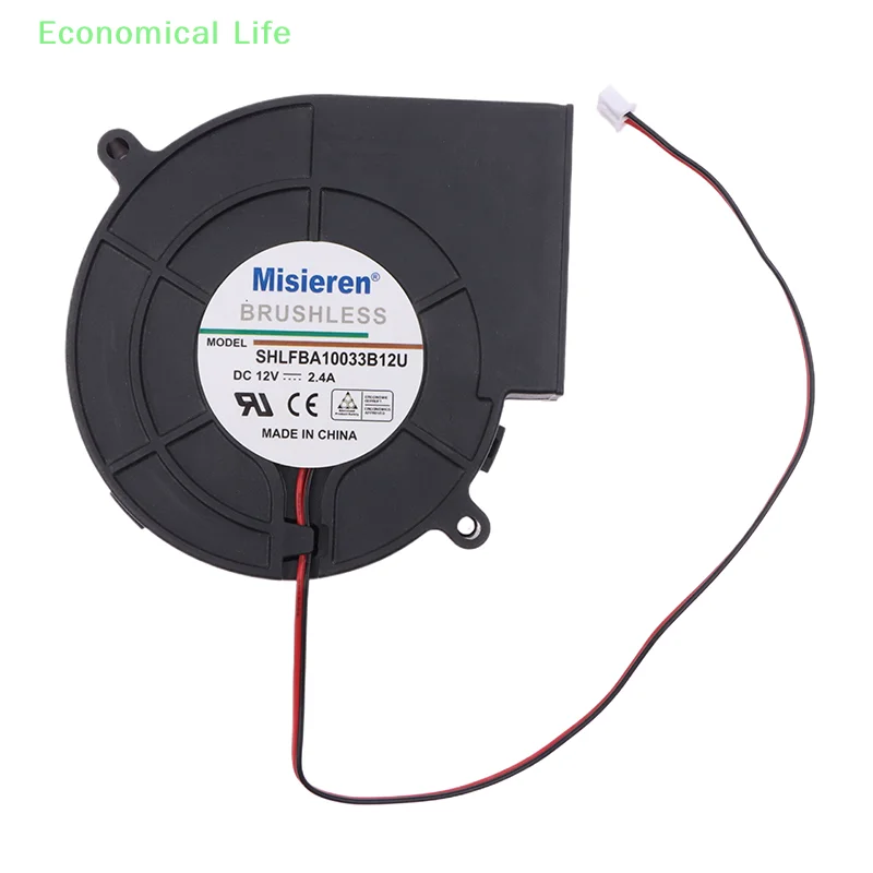 

9733 12 В высокообъемный Турбовентилятор вентилятор а 2-проводной подходит для компьютеров, домашних небольших фотографий