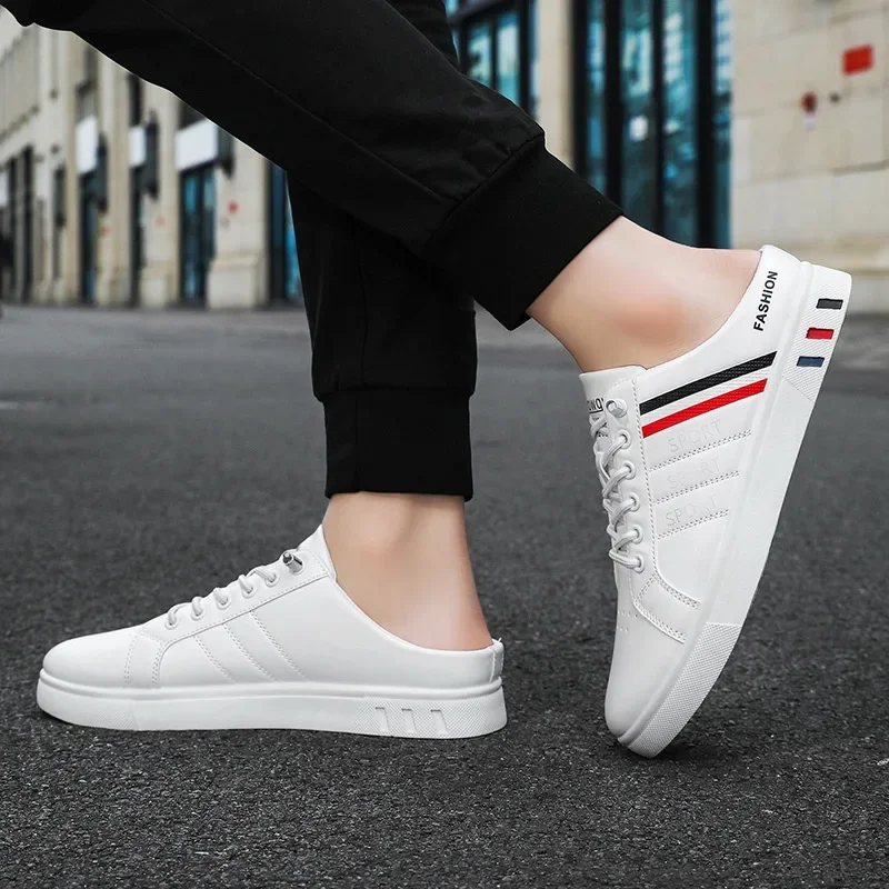 Summer Men Slippers Brand Comfortable Casual Shoes for Men Fashion Flat Sneakers High Quality Men Half Slippers Tenis Masculino 5