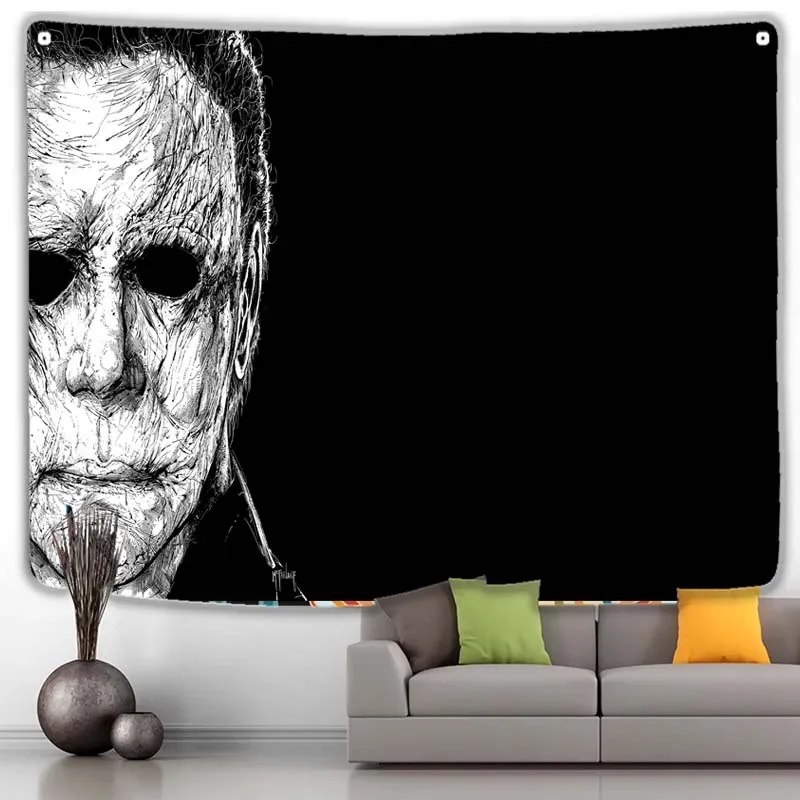 Nightmare Home Bar Casa Stregata Appeso A Parete Living Boho Mitologia Panno Arredamento Vintage Halloween Moon Witch Party Tapestry
