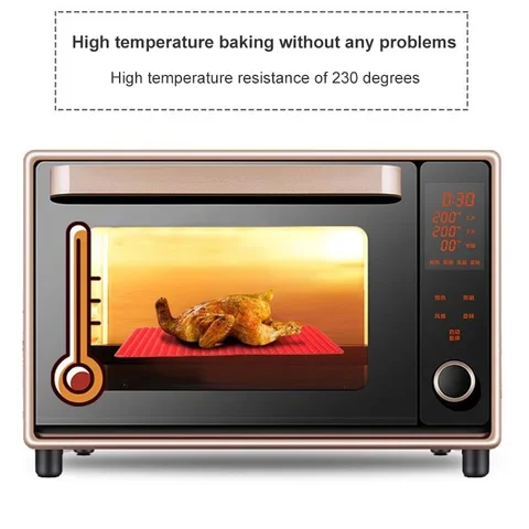 

Large Red Pyramid Raised Cone Shaped Silicone Mat Baking And Roasting Superb Non-Stick Food Grade Silicone For Oven Grilling BBQ