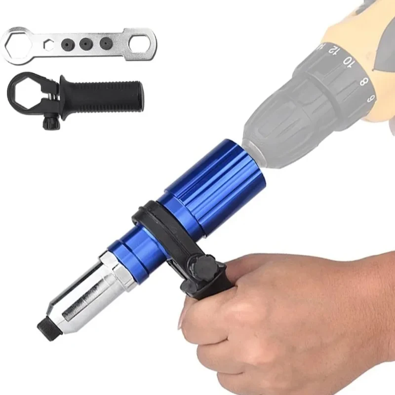 Adaptateur de perceuse pour odorà riveter électrique, outil de rivetage sans fil, insert d'écrou, nervure d'insertion, 2.4mm-4.8mm, nouveau