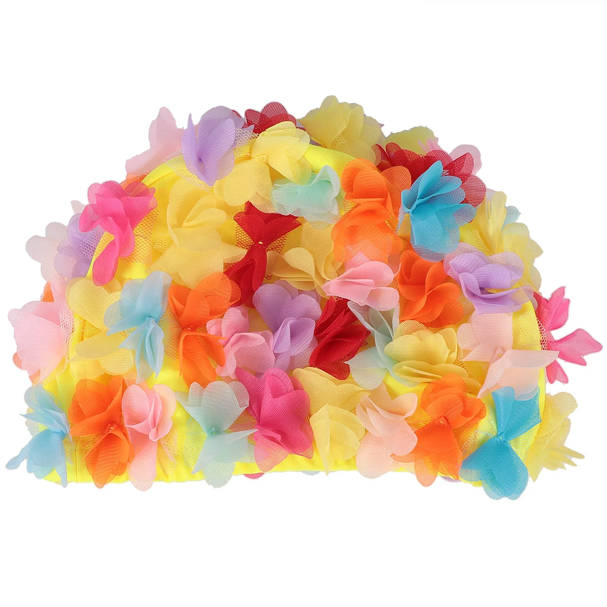

Flower Swim Cap Fashion Ear Protector for Swimming Flowers Elasticity Hat Women Man