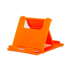 Portable Foldable Phone and Tablet Stand, Adjustable Desktop Holder (Orange)