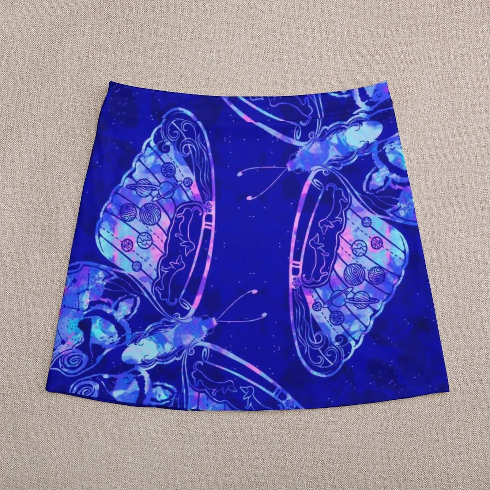 SPACEDOGS: Butterfly Blue 2 Mini Skirt women's summer dress 2024 short skirt for women