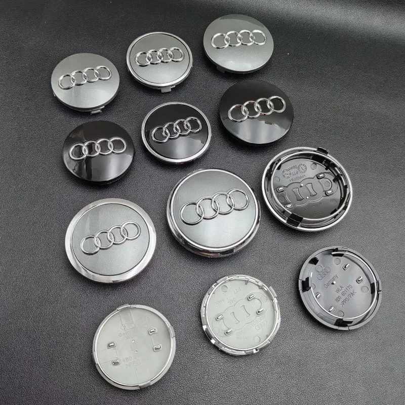 4 Pcs 60 61 68 69 Car Wheel Center Hub Cap 4 B 0601170 For Audi A 7 A 8 S 4 S 6 A 3 A 4 A 5 A 6 Rim Cover Emblem Stickers Accessories