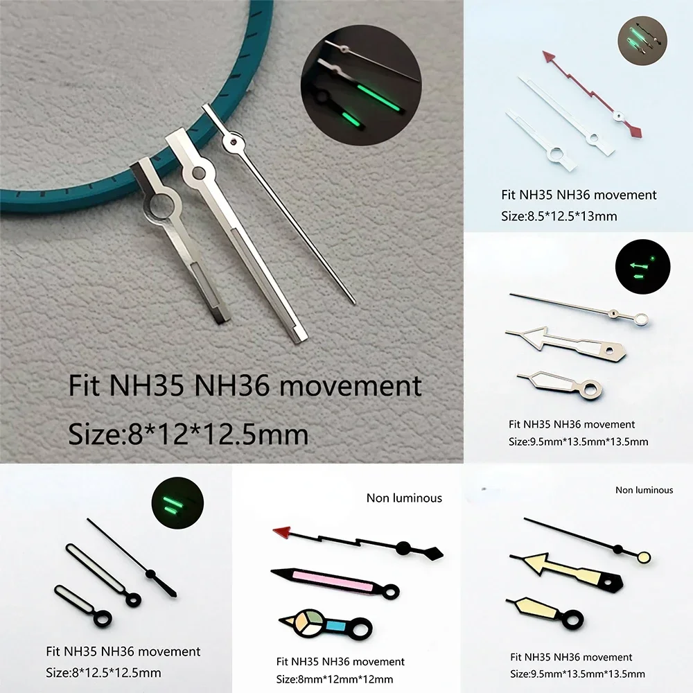 

SUB/SKX007 Watch Hands Needle Green/Blue Luminous Suitable for NH35/NH36/NH38/4R/7S Movement Watch Modification Accessories DIY