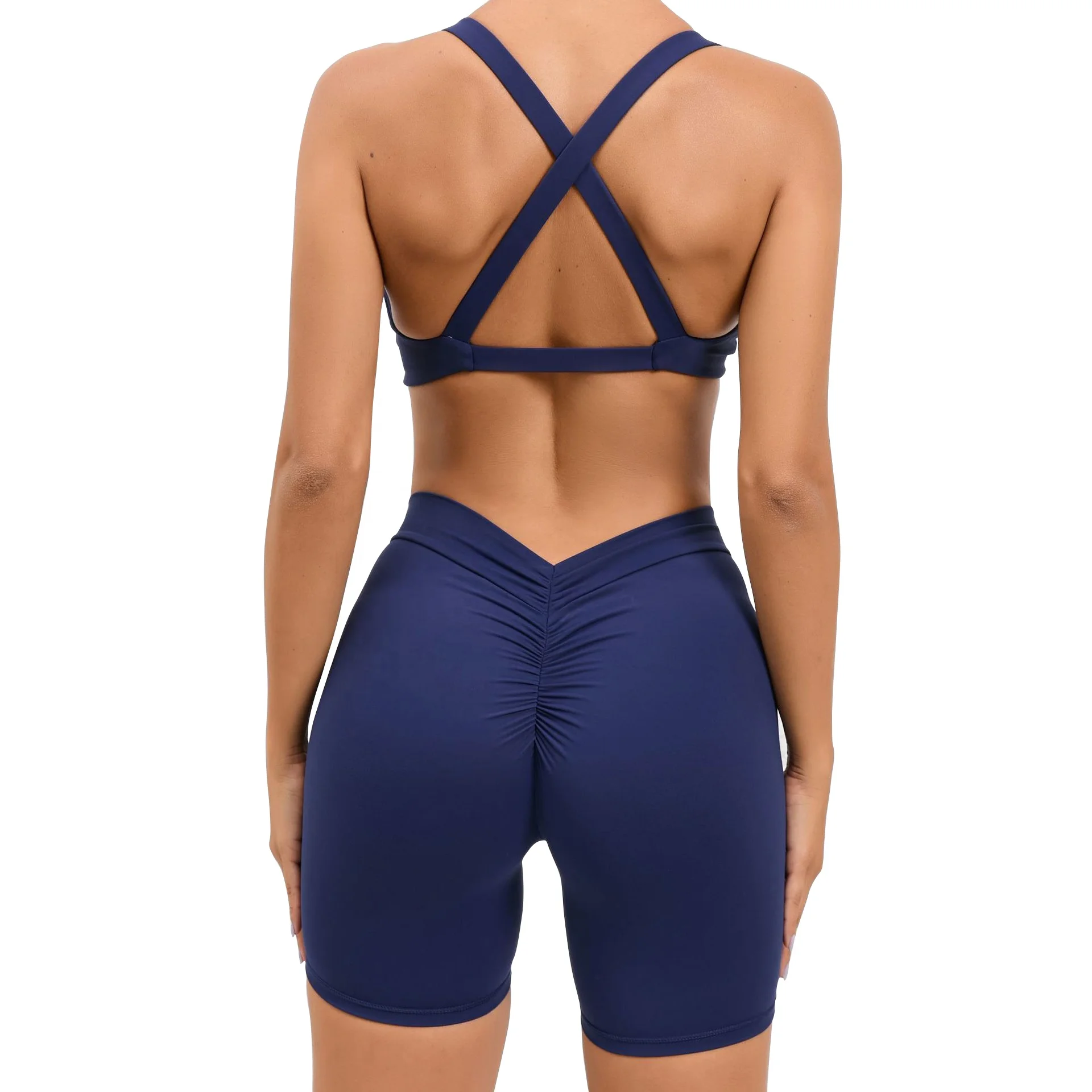

Women Compression Soft Lightweight Quick Dry Scrunch Yoga Wear Set New Sexy With Push Up Outdoor Running Fitness Yoga Suit