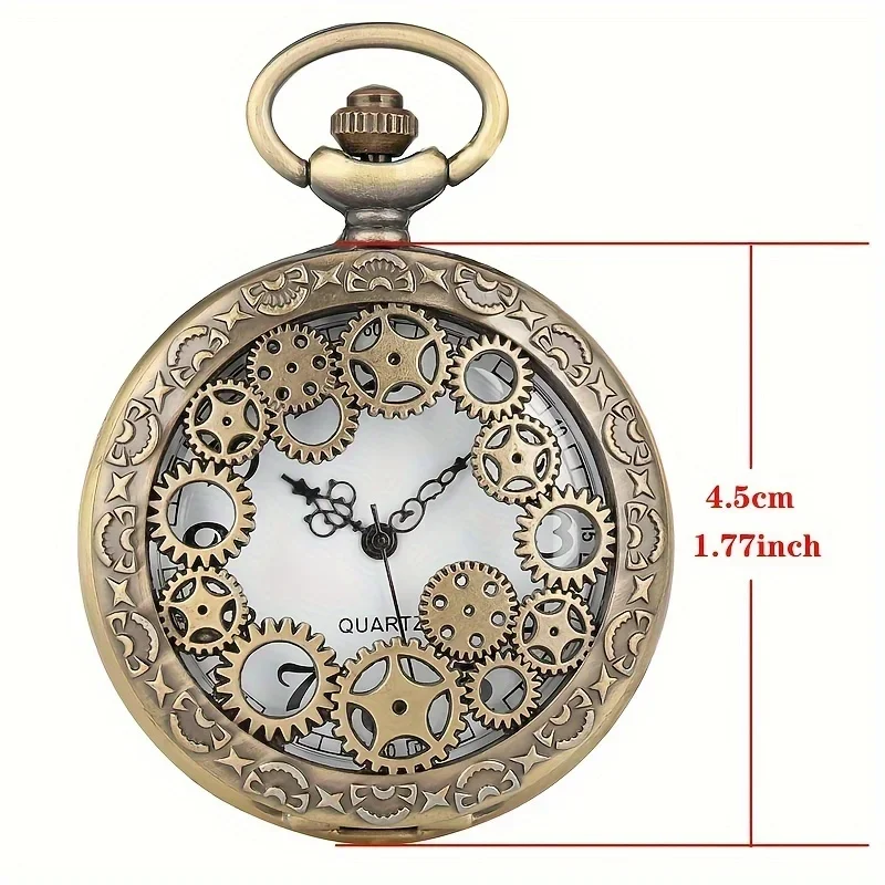 Vintage-Inspired Compass Pocket Watch Necklace - A Unique Gift Idea!