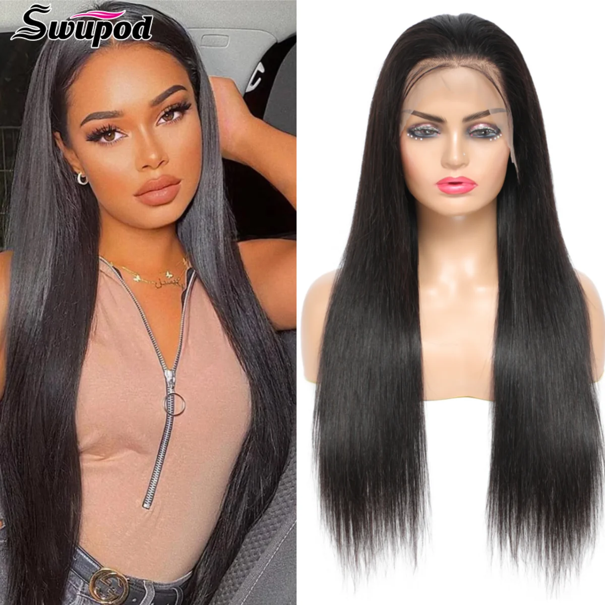 Swupod13x413x6HDLaceFrontWigforWomenStraightRemyBrazilianHumanHairNaturalBlackFrontalLaceFrontHumanHairWigs-AliExpress200165144