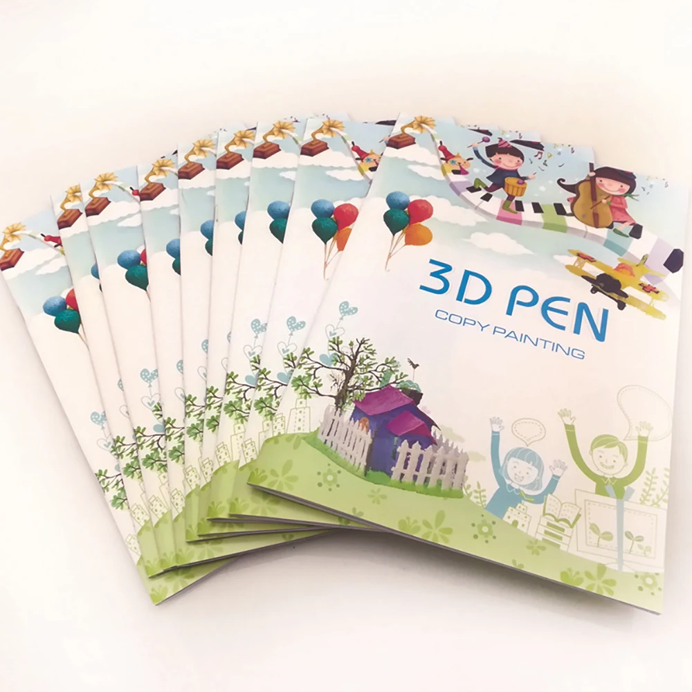 Impressão Caneta Desenho Livro Reutilizável Colorido 22 40 Padrões de Papel Grosso Placa Clara Modelo de Pintura para 3d Caneta Presentes do Miúdo 3d - Imagem 4