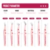 Eyelash Tweezers Pink Strawberry Stainless Steel Superhard Tweezers For Lash Extension High Precision Anti-Static Makeup Tweezer 2