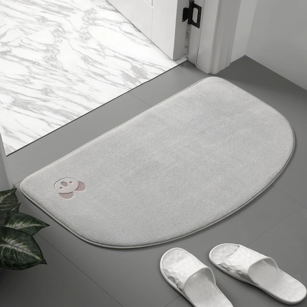Home bathroom mat Non-slip carpet absorbable toilet Bedroom floor memory foam washable carpet Bathroom decorative ma