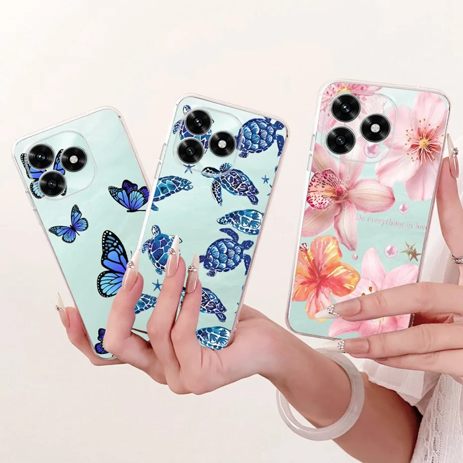 Clear TPU Case with Newest Style Pattern - Protective Back Cover Bumper