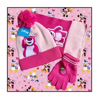 Autumn Winter Children Hat Classics Huggin' Bear Cartoon Scarf Hat Glove  Lotso Warm knitted hat Girl Cap Child Christmas Hat 2