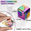 Cube Spinner 4-in-1 Decompression Spinning Toy Desktop  Metal EDC Hand Fidgets Spinner Build Flipo Flip Gift for Kids Adults. 3