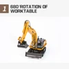 HUINA 1/16 RC Truck RC Excavator 2.4G Radio Controlled Car Caterpillar Tractor Model Engineering Car 11 Channel Toys For Boys 2