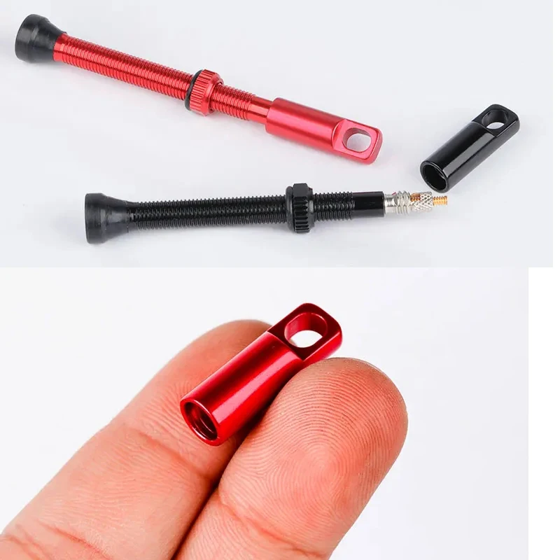 Bicycle Tubeless Valve Cap Dust Cover with Valve Core Removing Function Aluminium Alloy