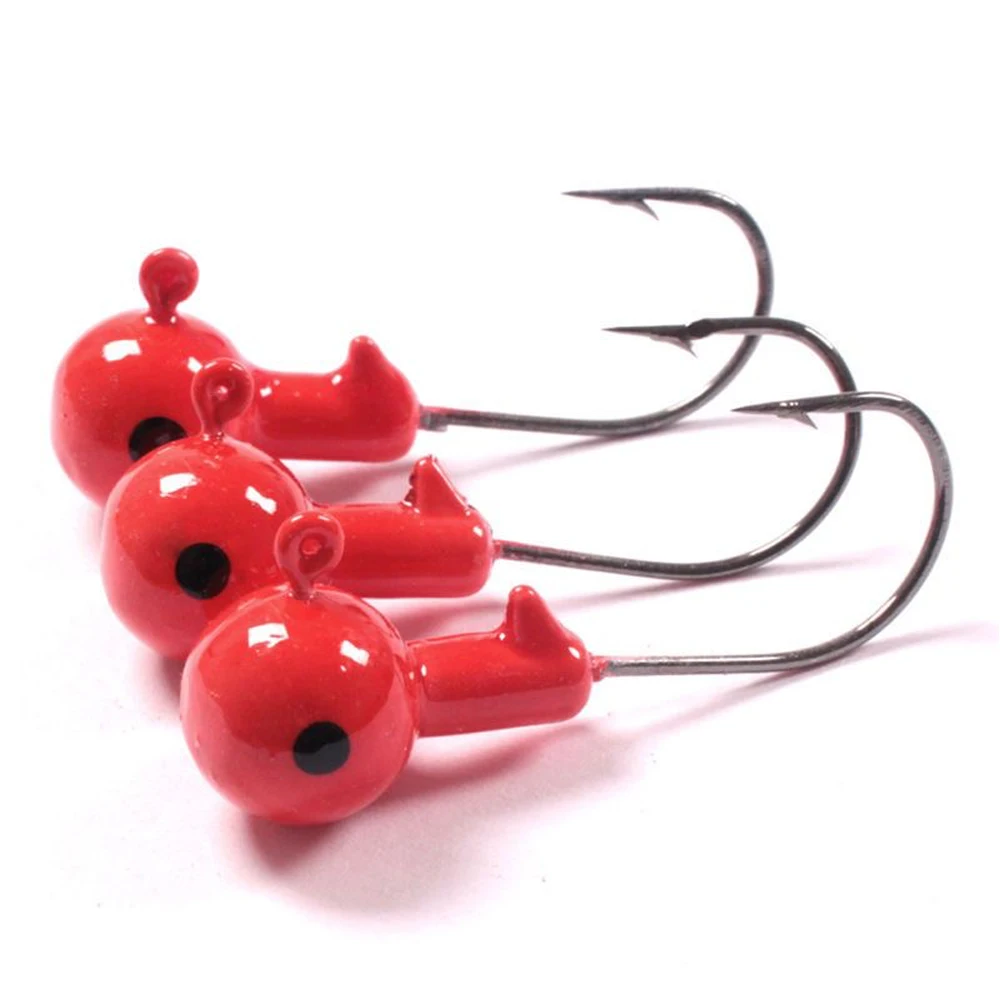 Metall-Jighaken, 3,5 g, 16 g, Farbe, 3D-Auge, Jigging-Kopfhaken, Widerhaken, Kurbelgetriebe, leuchtender Schaft für weiche Köder, Wurmfischen, Angelhaken
