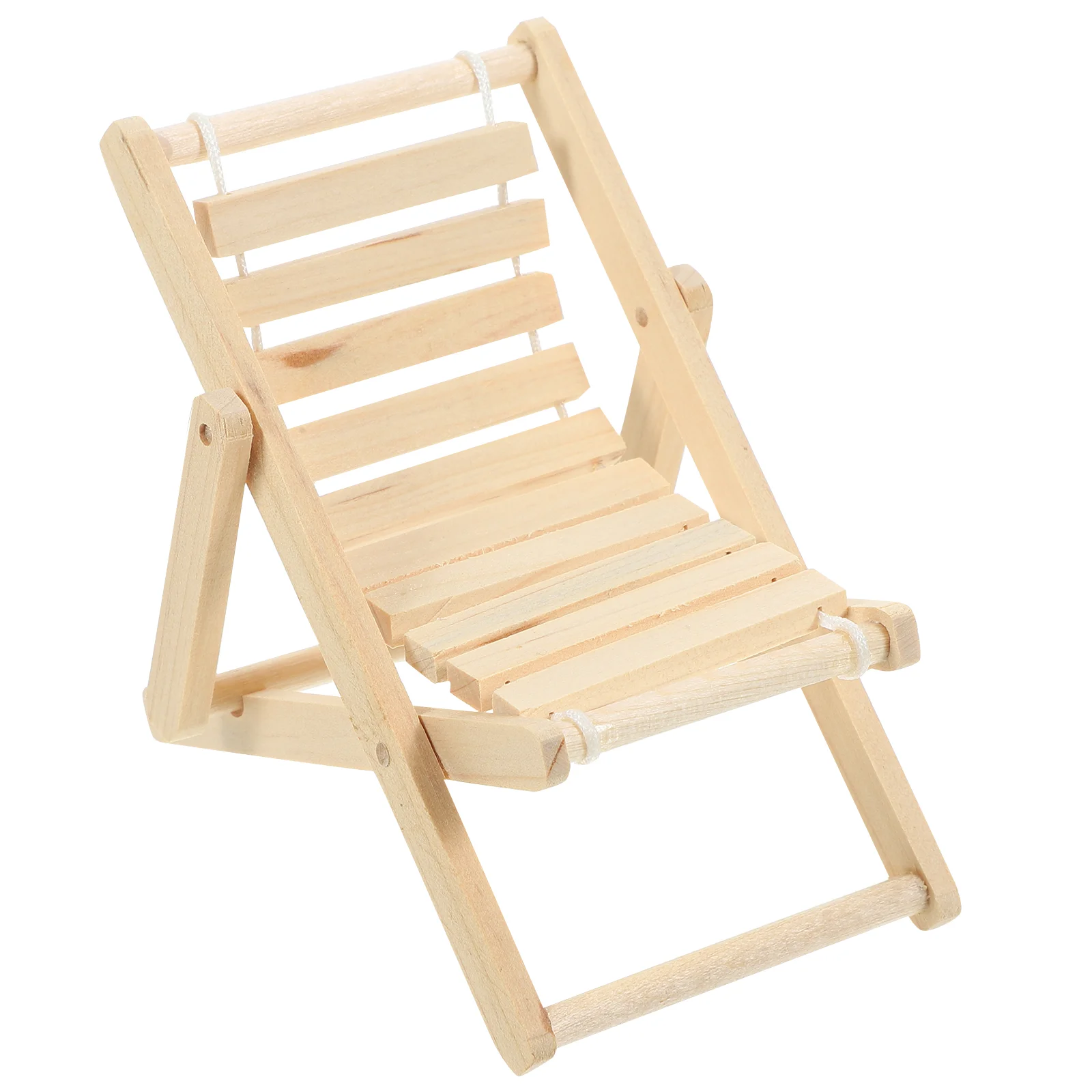 

House Beach Chair Loungewear Mini Model Accessories Micro Landscape Miniature Wood