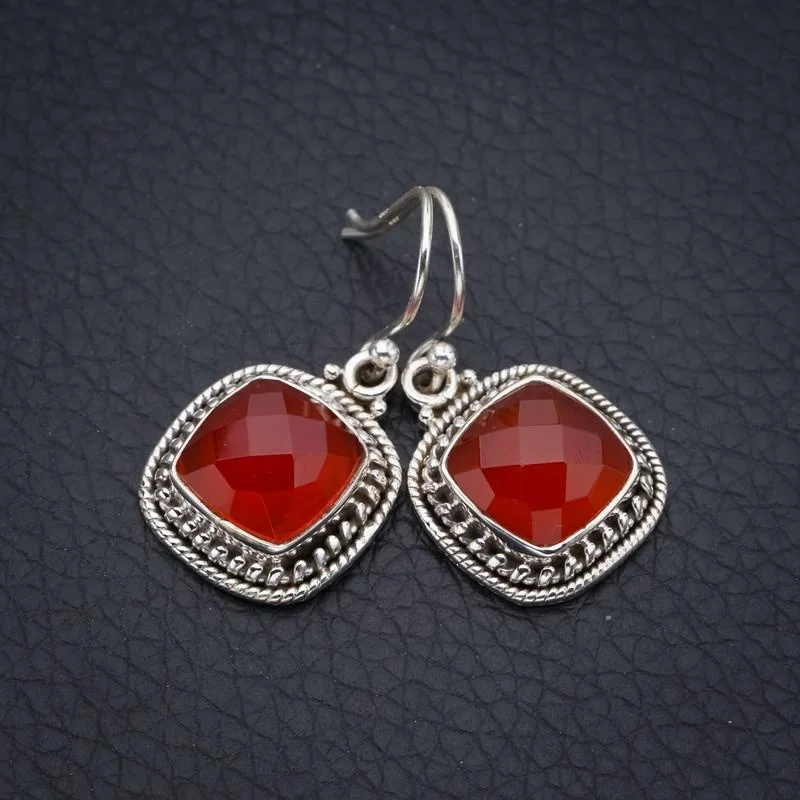 

Сердолические серьги ручной работы из серебра 1,25 дюйма F5707 StarGems