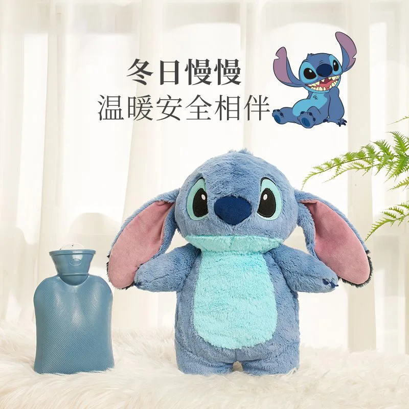Disney Anime Lilo & Stitch Angel Winter Large Plush Hot Water Bottle Lotso Women'S Home Water Filling Hand Warmer Christmas Gift plush toys