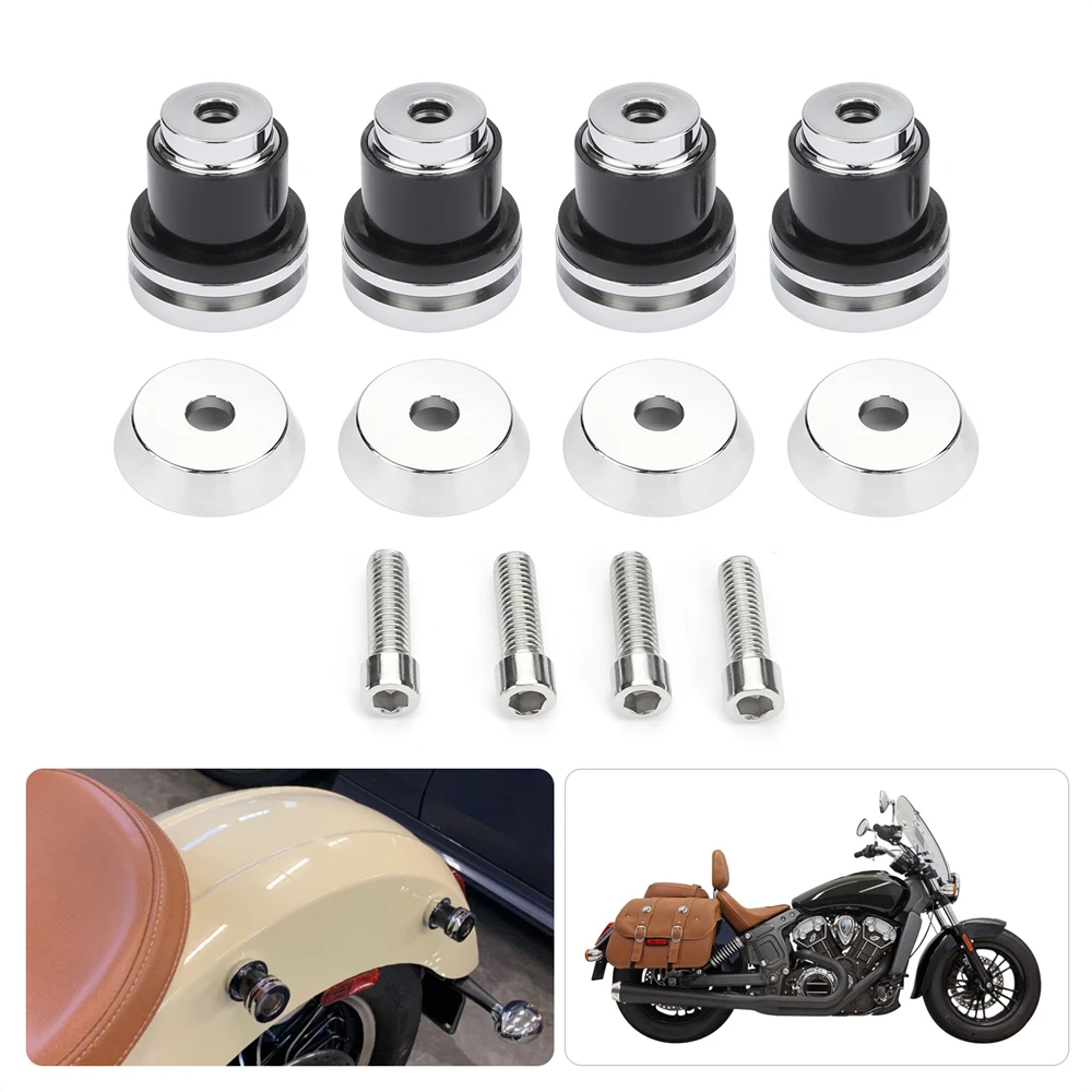 Moto Quick Release Tour Pak Bisaccia Montaggio Bobine Set Alluminio Per Indian Scout Sixty Bobber