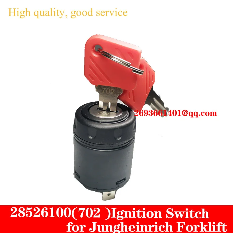 Electric Forklift Parts Forklift Spare Parts 28526100 702 Ignition Switch /Ignition Lock with 2 Keys Compatible with Jungheinrich Forklift