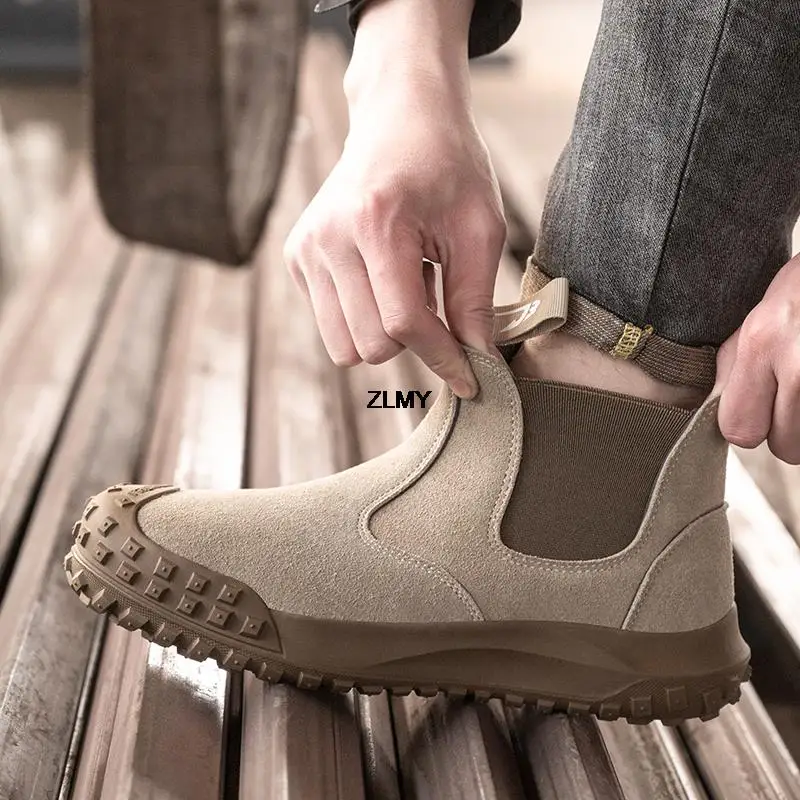 Zapatos de seguridad sin cordones para hombre, zapatos de soldador - Main Image