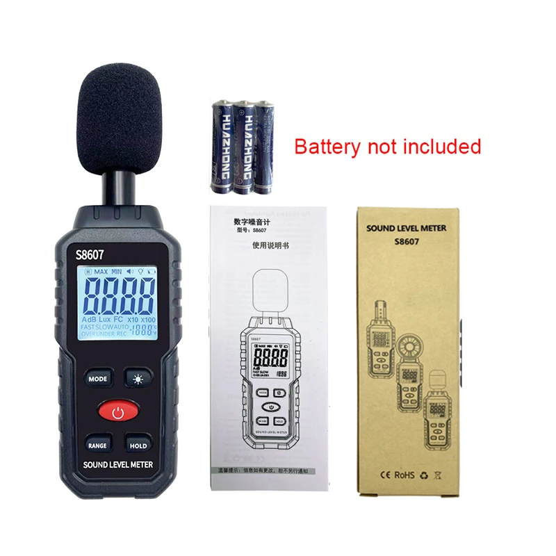 BOSEAN 30-130dB Decibel Noise Meter Fast Slow Digital Sound Level Detector  Sonometros Sensor DB Audio Measure Instrument Monitor - AliExpress