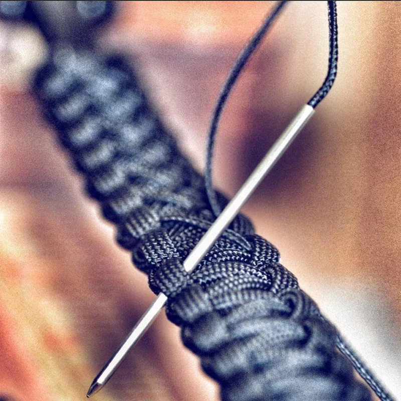 Paracord Needle Set Paracord Knitting Tool Set Aluminium Parachute Cord Needles Bracelets DIY Weave Umbrella Rope