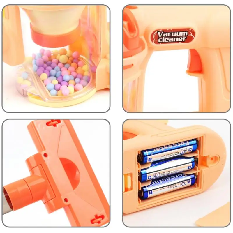 Kids Vacuum Cleaner Kids Simulation Housework Dust Catcher Toy Set Simulation Electric Vacuum Cleaner Toy Home Cleaning Toy for 5