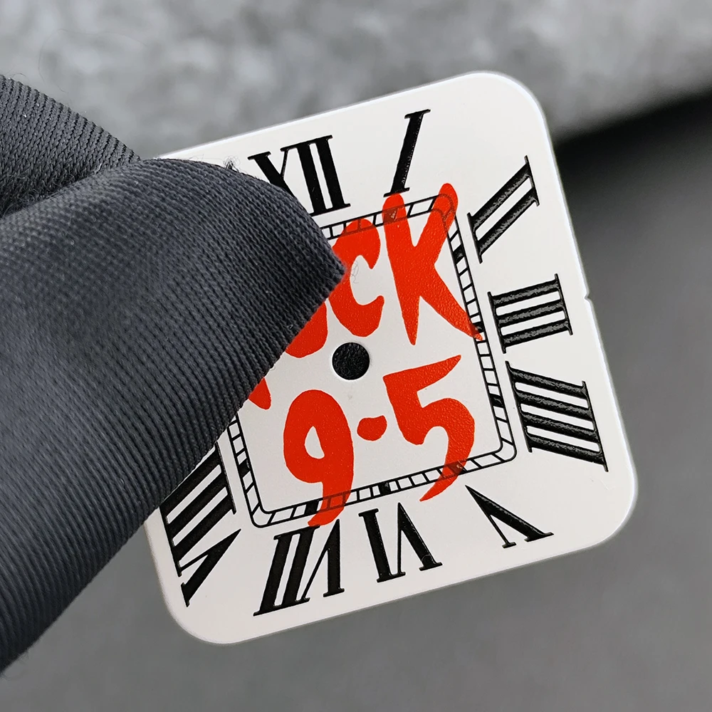 Square Dial 'Time is Money' Customized Watch Face for Premium Watch Accessories