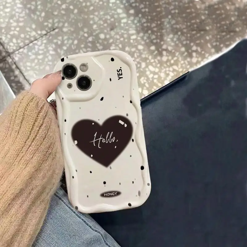 thumbnail image 1 of Love Heart 3D Wavy Curved Edge Soft Phone Case for Iphone 15 Pro Max 11 12 13 14 Pro Max 15 Pro 15 14 Plus 13 Mini XR XS Cover, 1 of 5