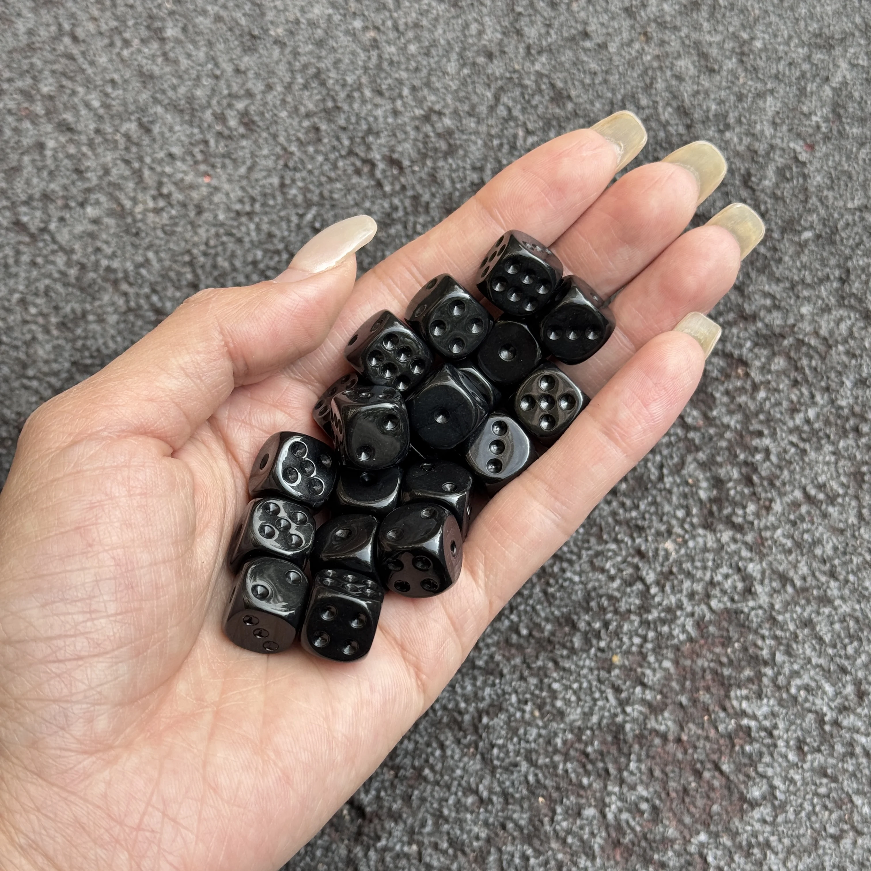 20Pcs/Set 12mm Opaque Colorful Acrylic Round Corner 6 Sided D6 Point Dice For Family Board Games