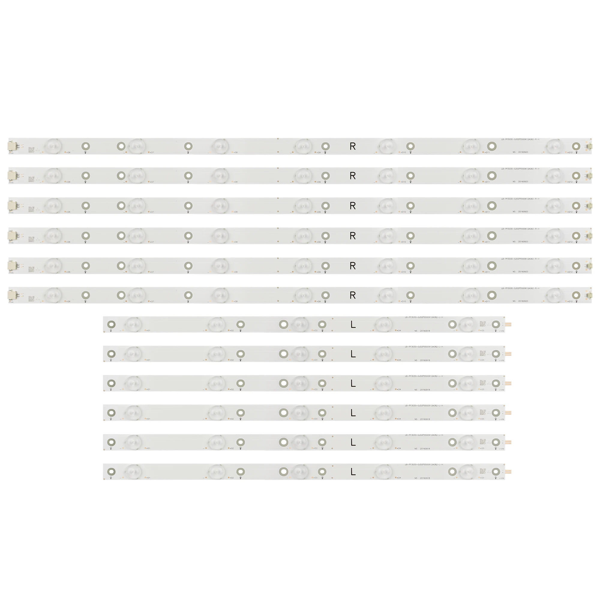 Tira Conduzida Luz de Fundo para a Philips Lb-pf3030-gjabl506x12agm2-r L-h Lb-pf3030-gjd2p5500612ag82 50ah42l 500tt68 500tt67 50puf6650 t3