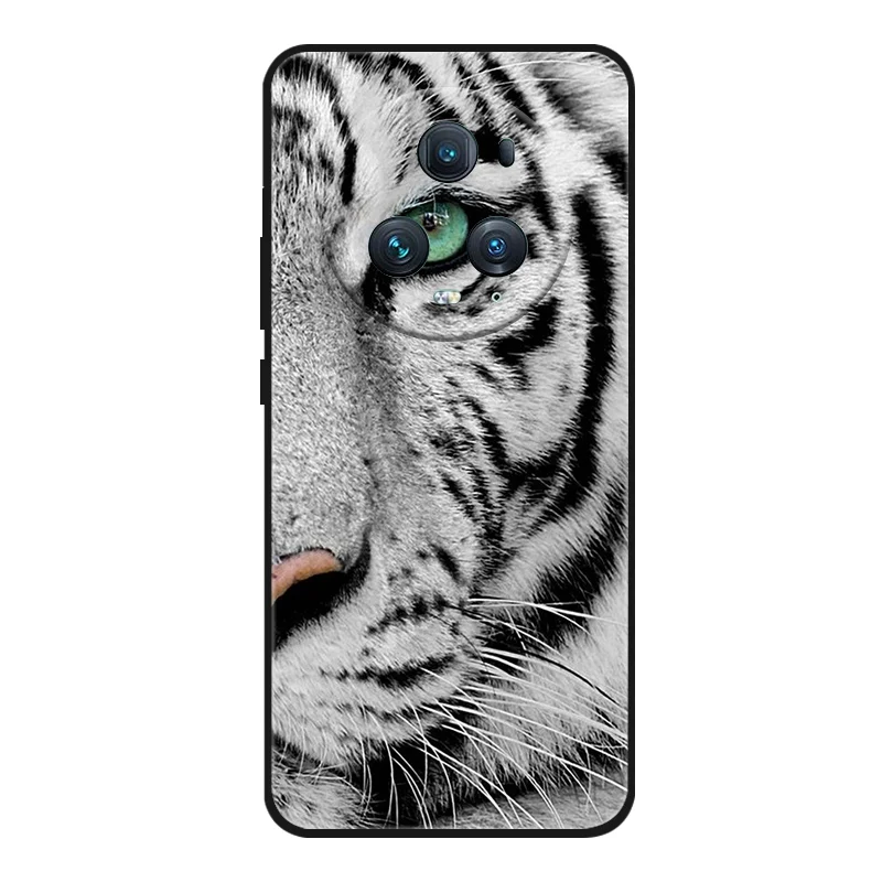 Adorable Cartoon Cat Design Black Silicone Soft Phone Case - Compatible with Honor Magic 5 Pro