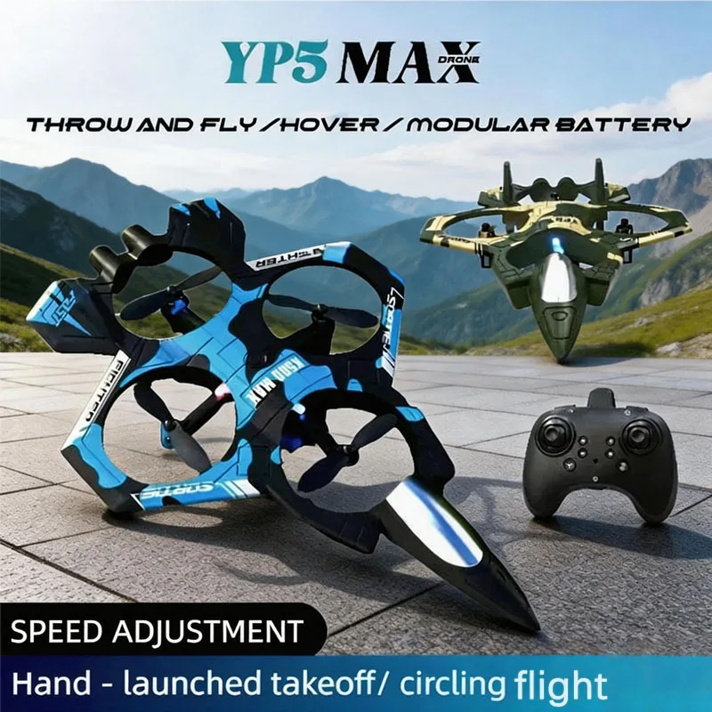 2026 New YP5 Glider Flying Helicopter RC Hobby Jet Plane 2.4G Stunt Remote Control Foam Fighter Airplane Toy Drone With Light ﻿
