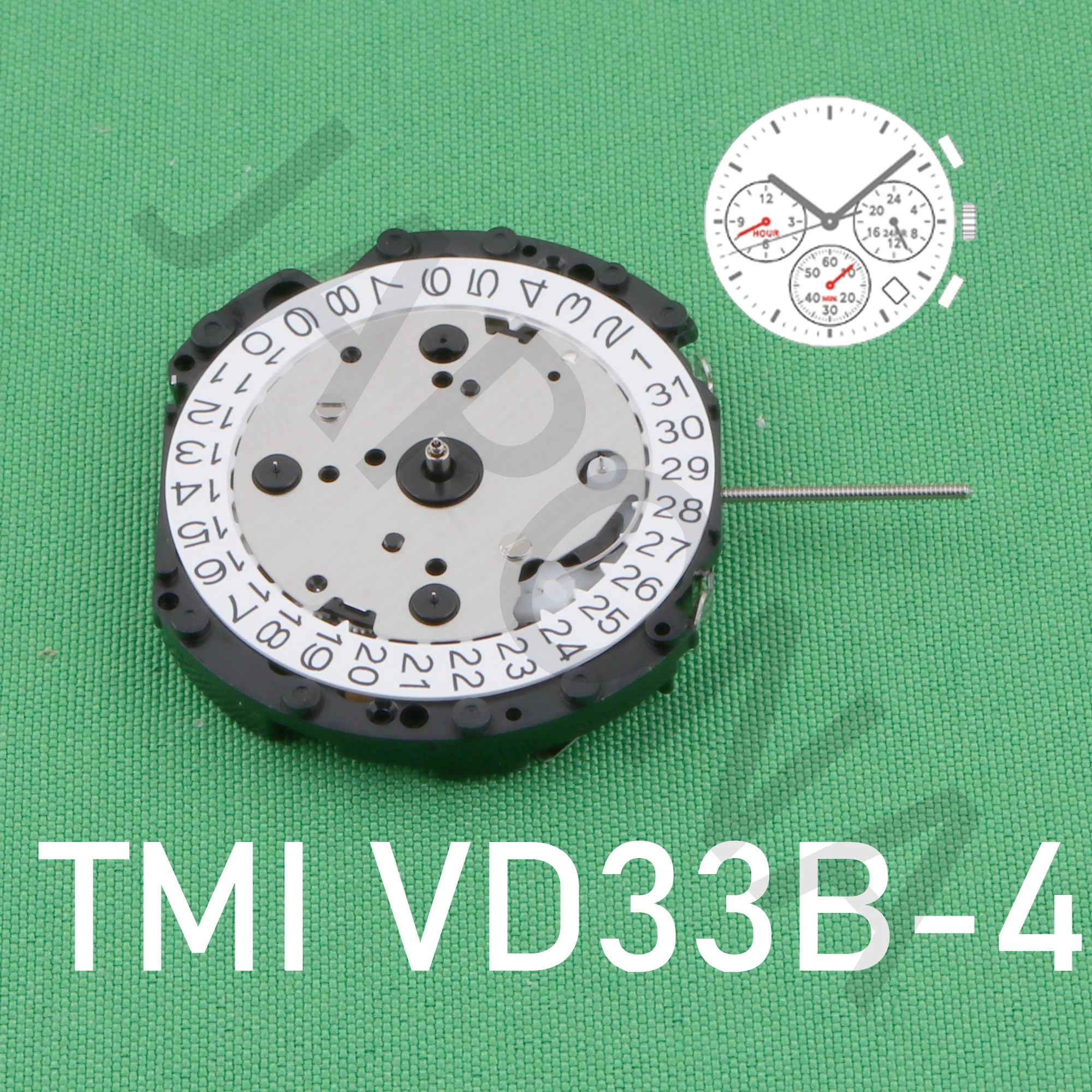 VD33 movement japan tmi vd33b-4 movement Local time: 3 hands, 24