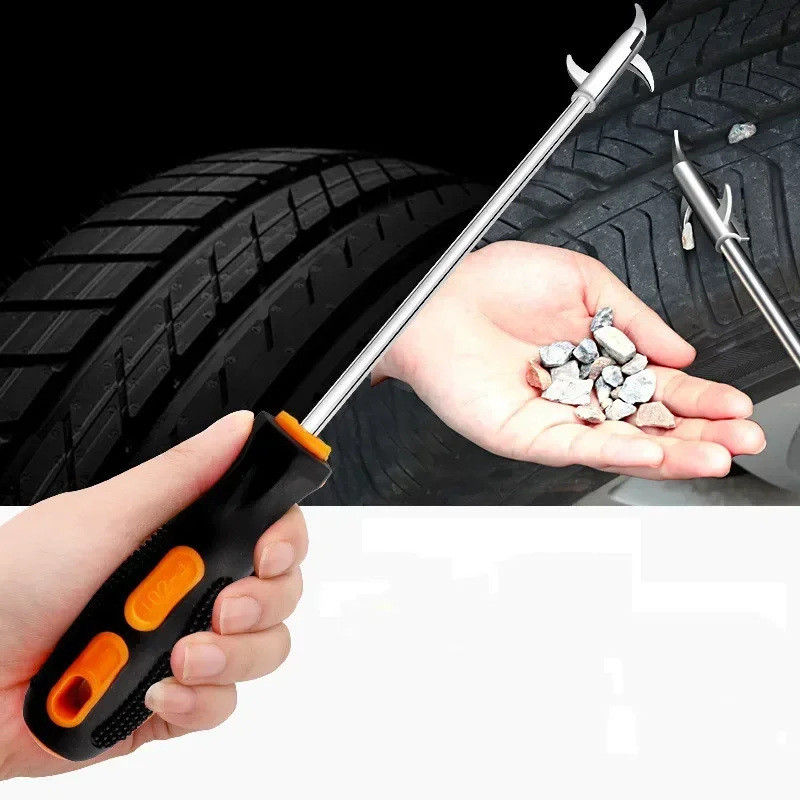 Auto Tire Cleaning Hook Car Tire Stone Cleaning Tools Multifunctional Groove Broken Stone Remover Tyre Repair Tools Wholesale